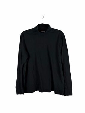 Lands’ End Black Mock Neck Long Sleeve Top Relaxed Fit 1X